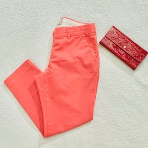 J. Crew bright Coral Capri